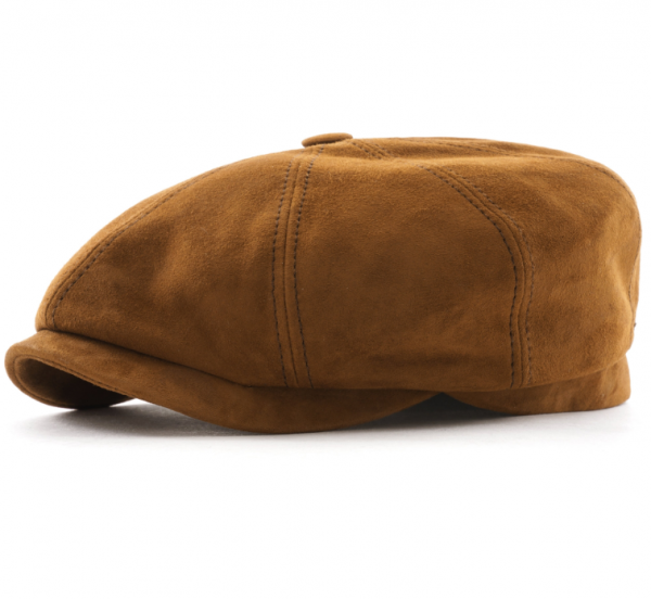 Topi newsboy dengan bahan suede